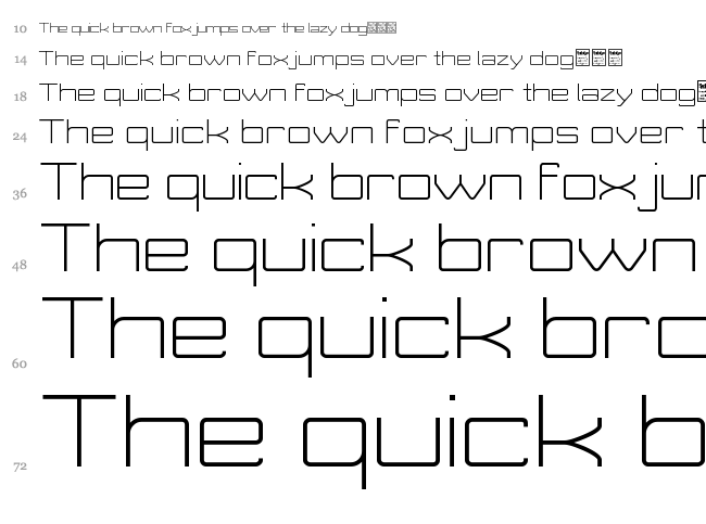 Move-X font waterfall